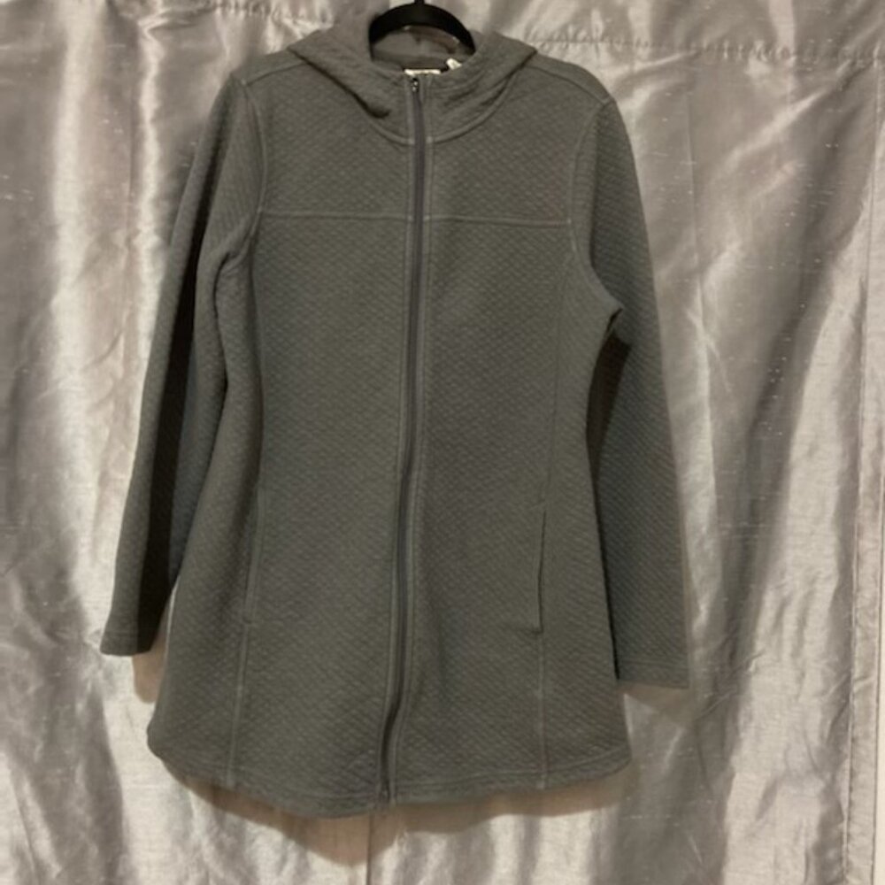 L.L.Bean Women's Hooded Full Zip Jacket with Pockets, Size XL, Grey